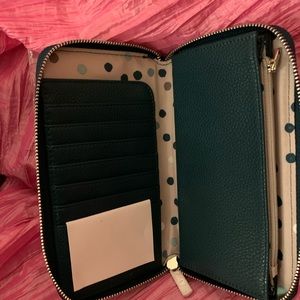 All About the Benjamins Teal Wallet with Wrist Strap